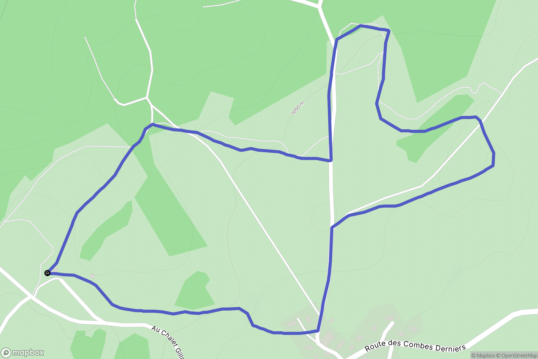 Le Crouzet : carte du parcours de randonnée - France