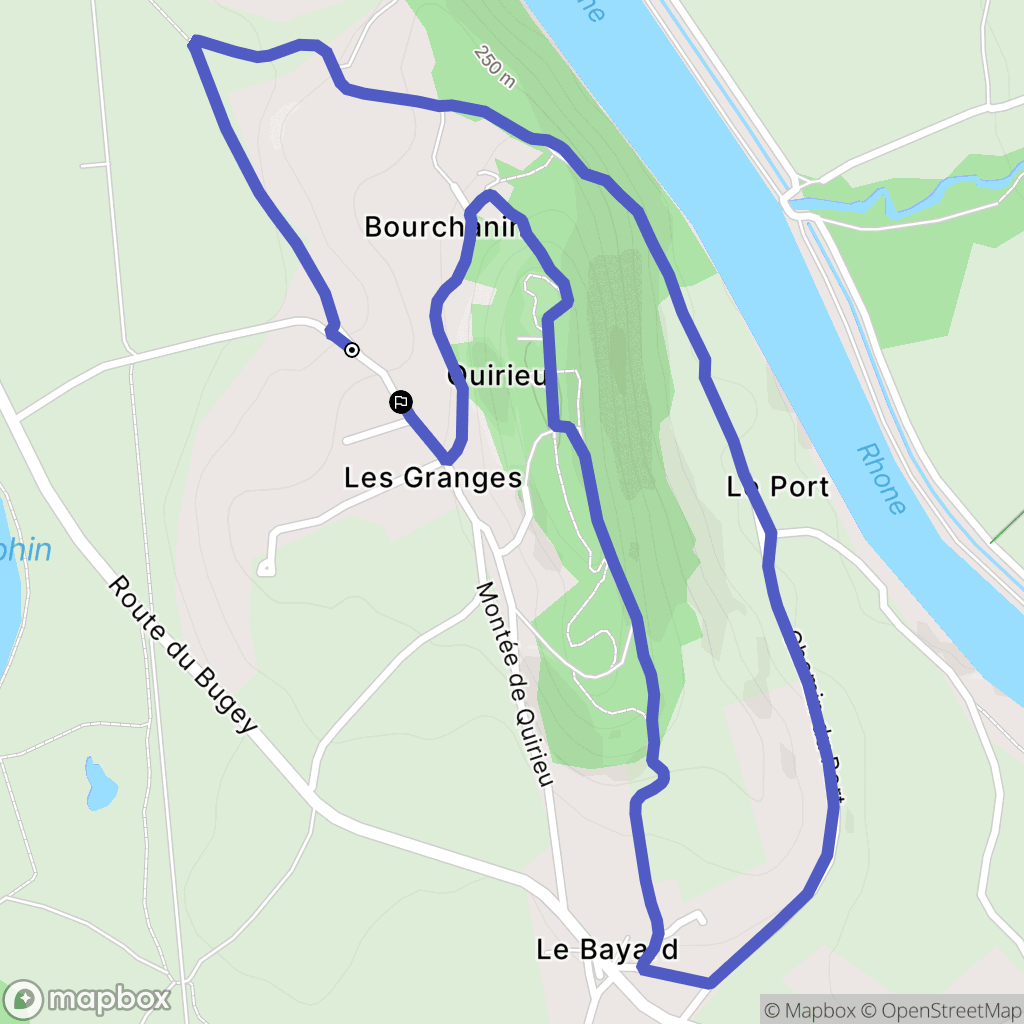 Bouvesse-Quirieu : carte du parcours de randonnée - France