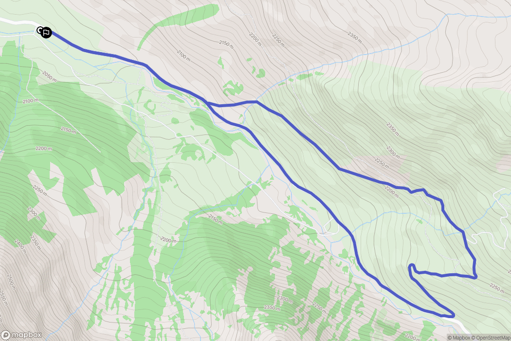 Molines-en-Queyras : carte du parcours de randonnée - France