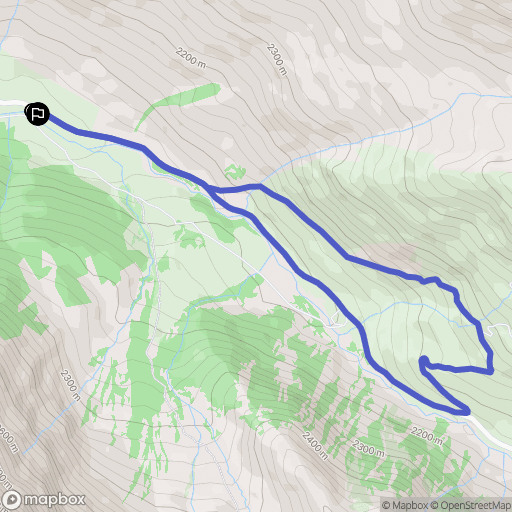 Molines-en-Queyras : carte du parcours de randonnée - France