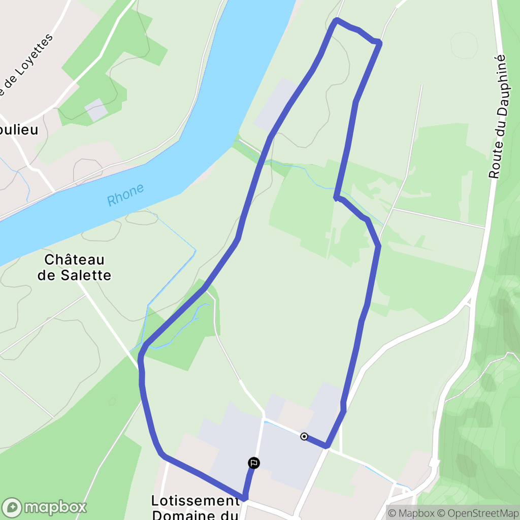 La Balme-les-Grottes : carte du parcours de randonnée - France