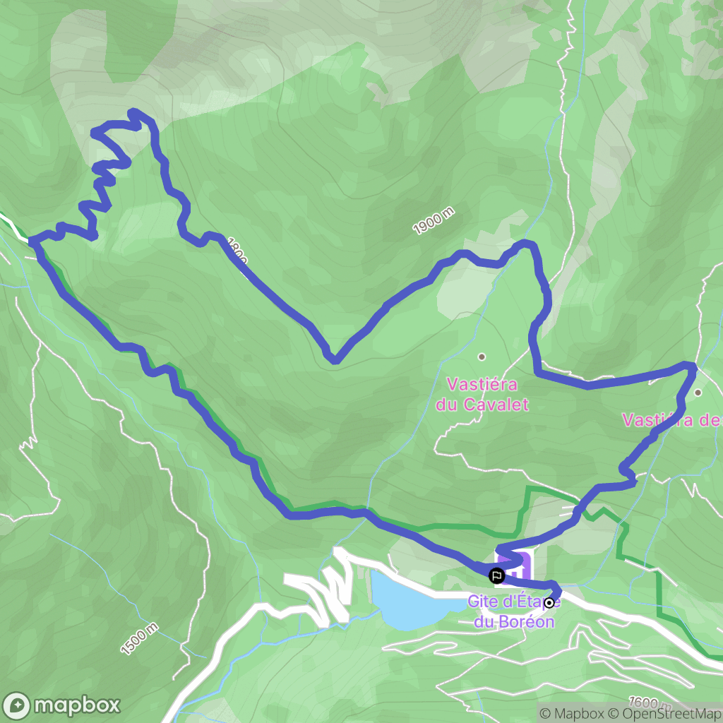 Saint-Martin-Vésubie : carte du parcours de randonnée - France