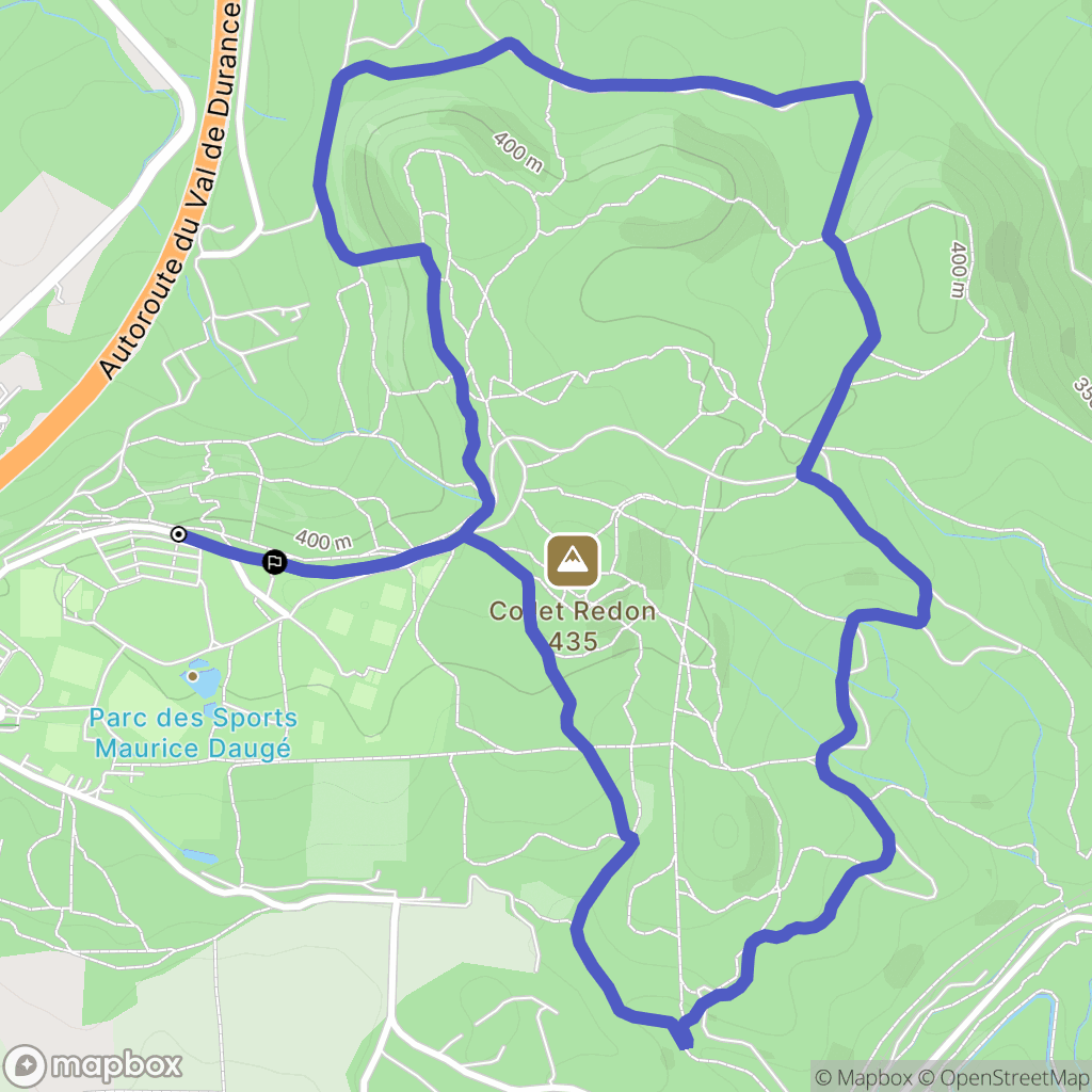 Venelles : carte du parcours de randonnée - France