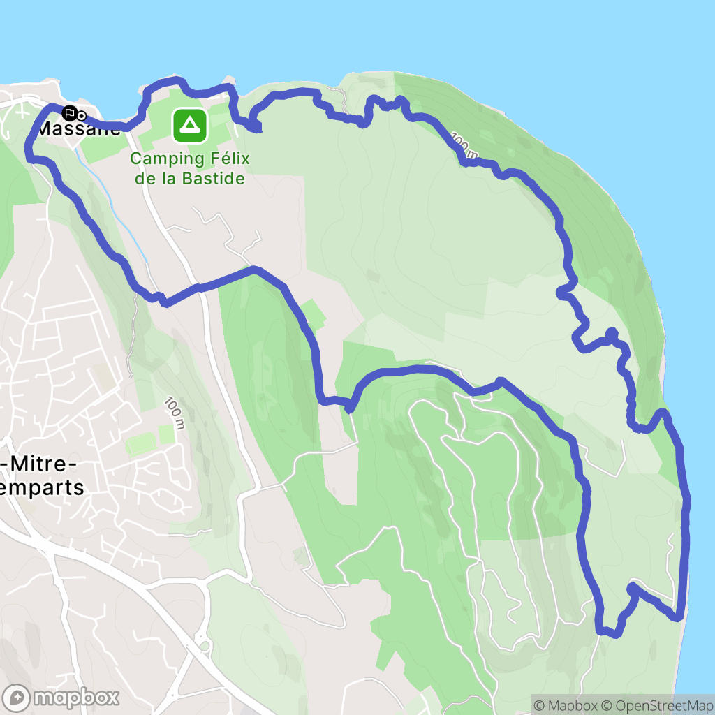 Saint-Mitre-les-Remparts : carte du parcours de randonnée - France