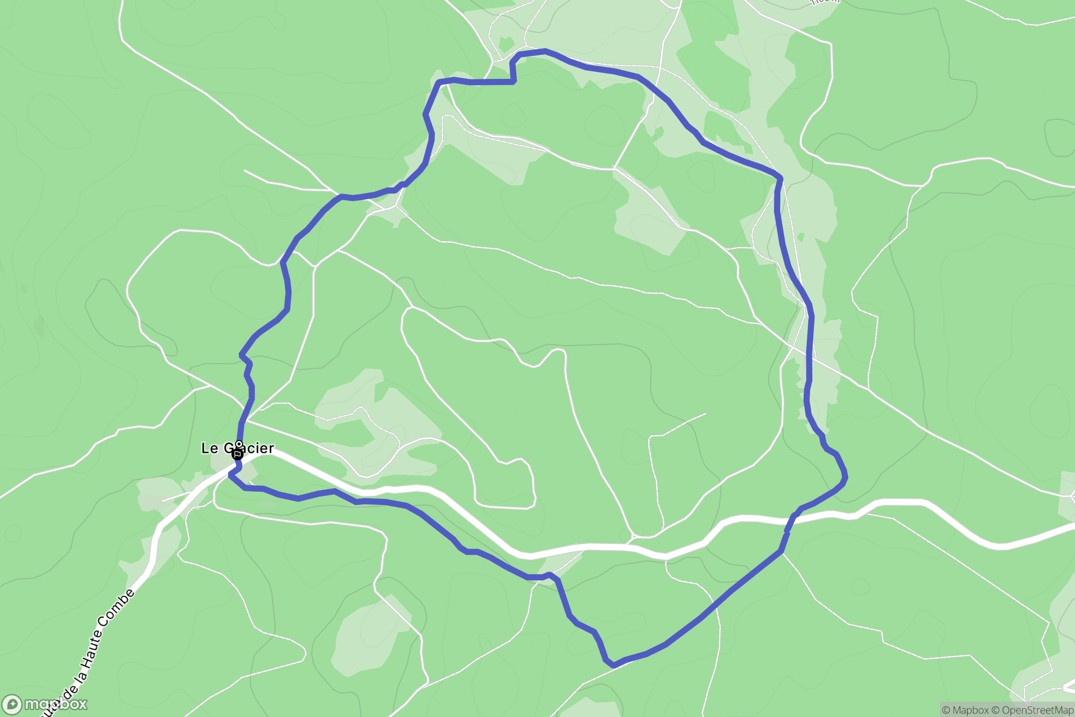 Tancua : carte du parcours de randonnée - France