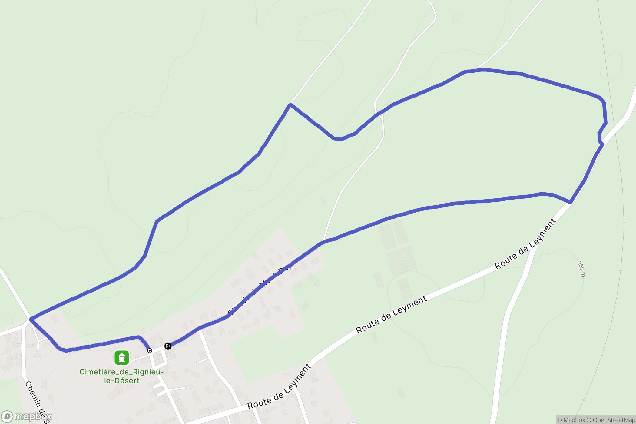 Chazey-sur-Ain : carte du parcours de randonnée - France