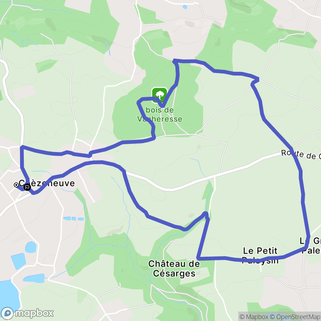 Chèzeneuve : carte du parcours de randonnée - France