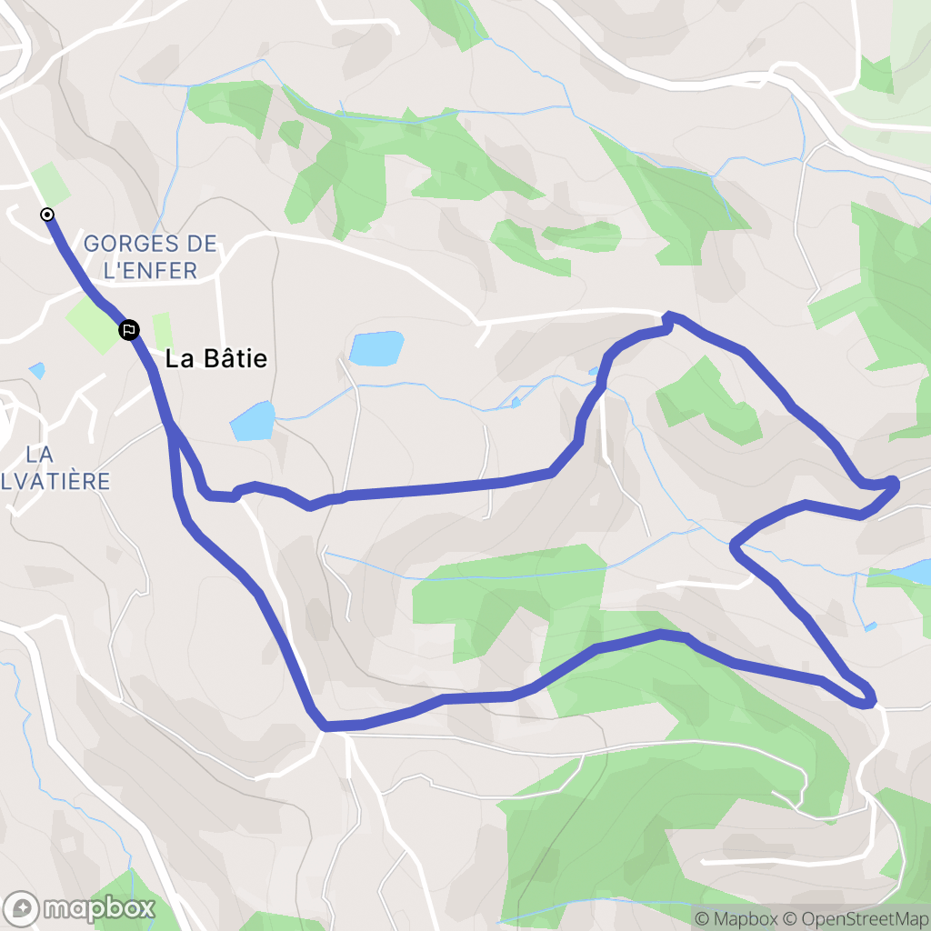Saint-Laurent-de-Chamousset : carte du parcours de randonnée - France