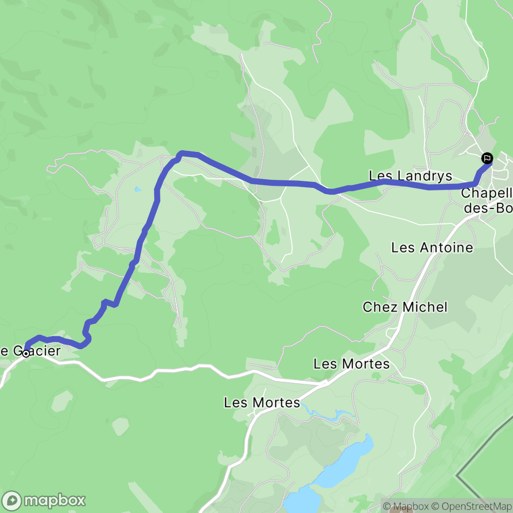 Tancua : carte du parcours de randonnée - France