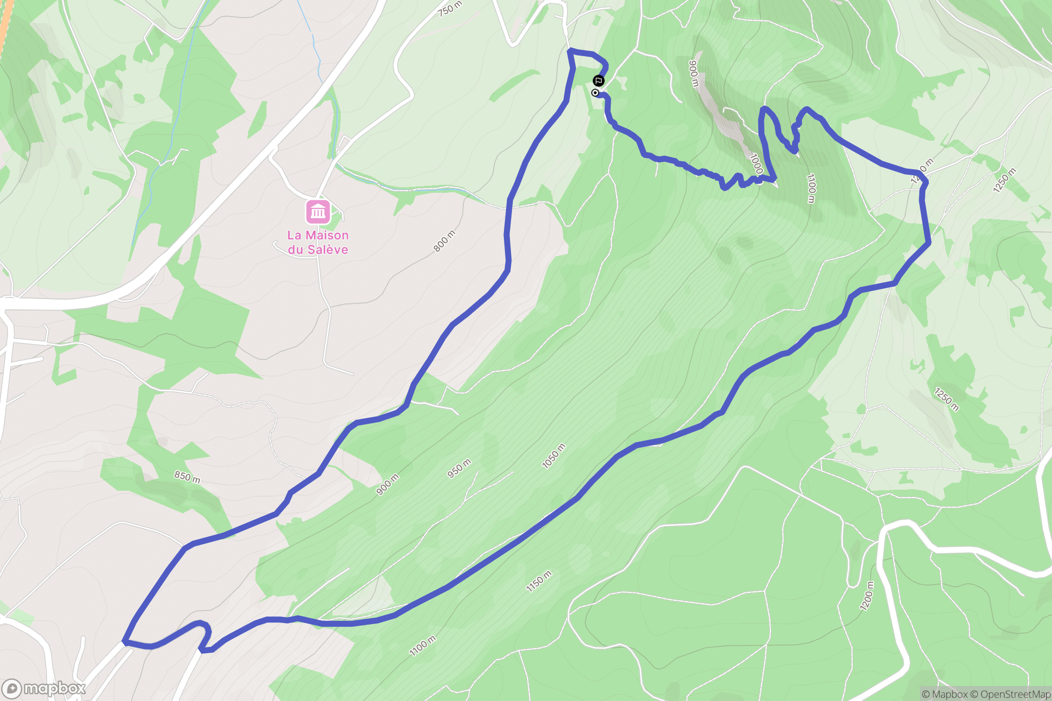 Présilly : carte du parcours de randonnée - France