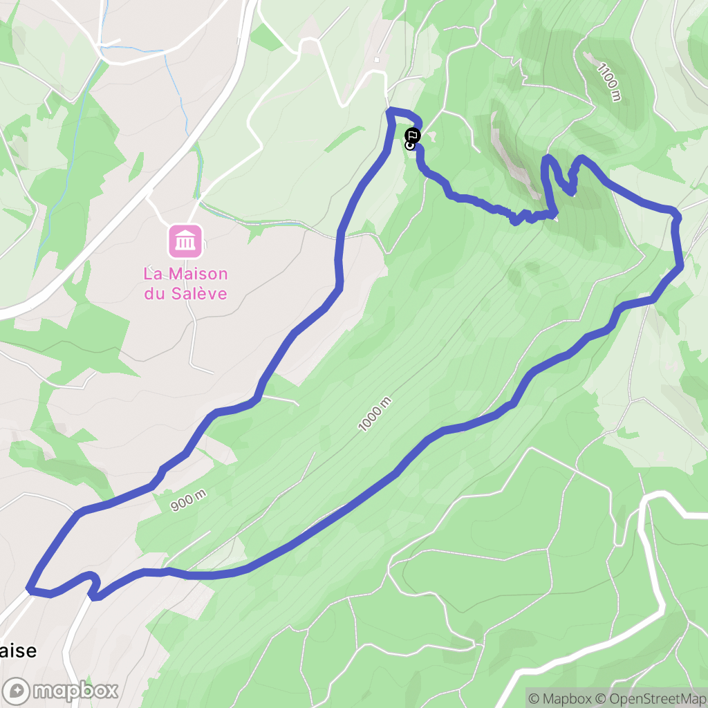 Présilly : carte du parcours de randonnée - France