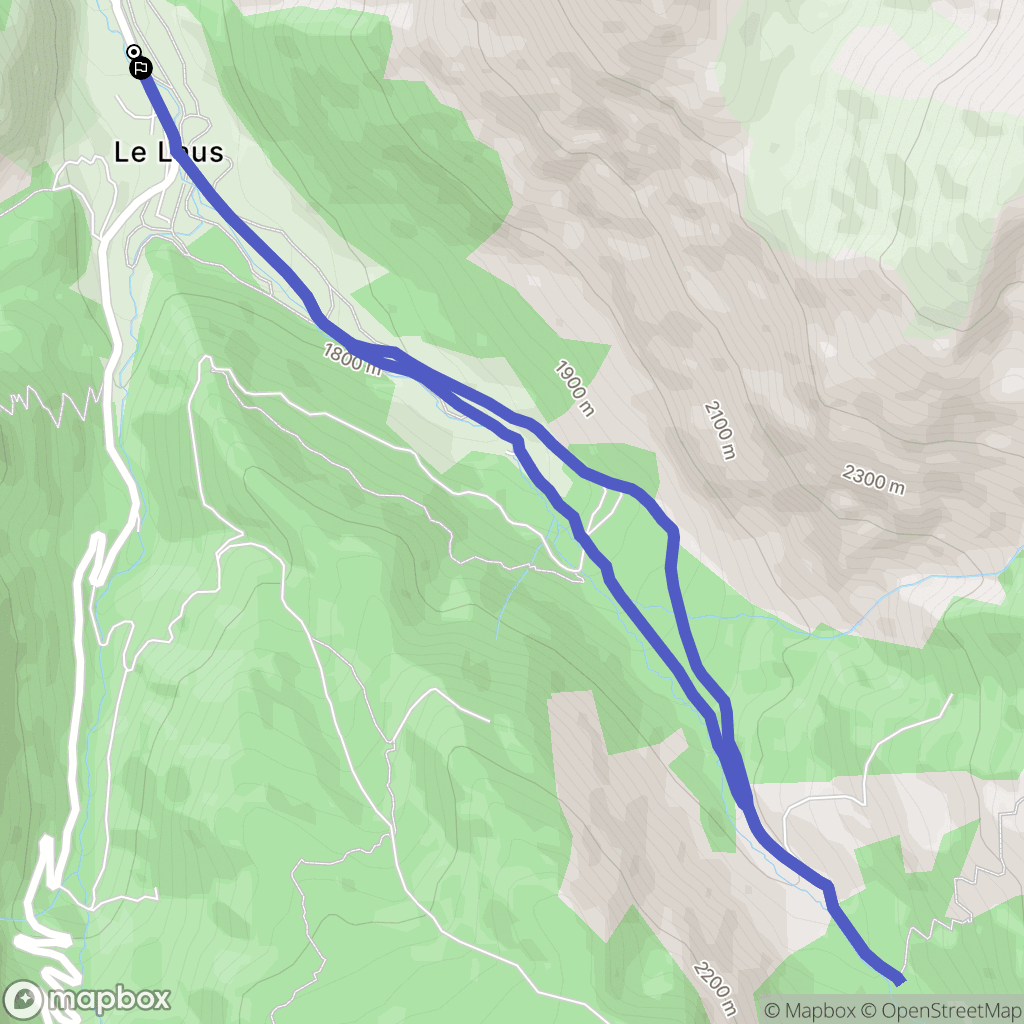 Cervières : carte du parcours de randonnée - France