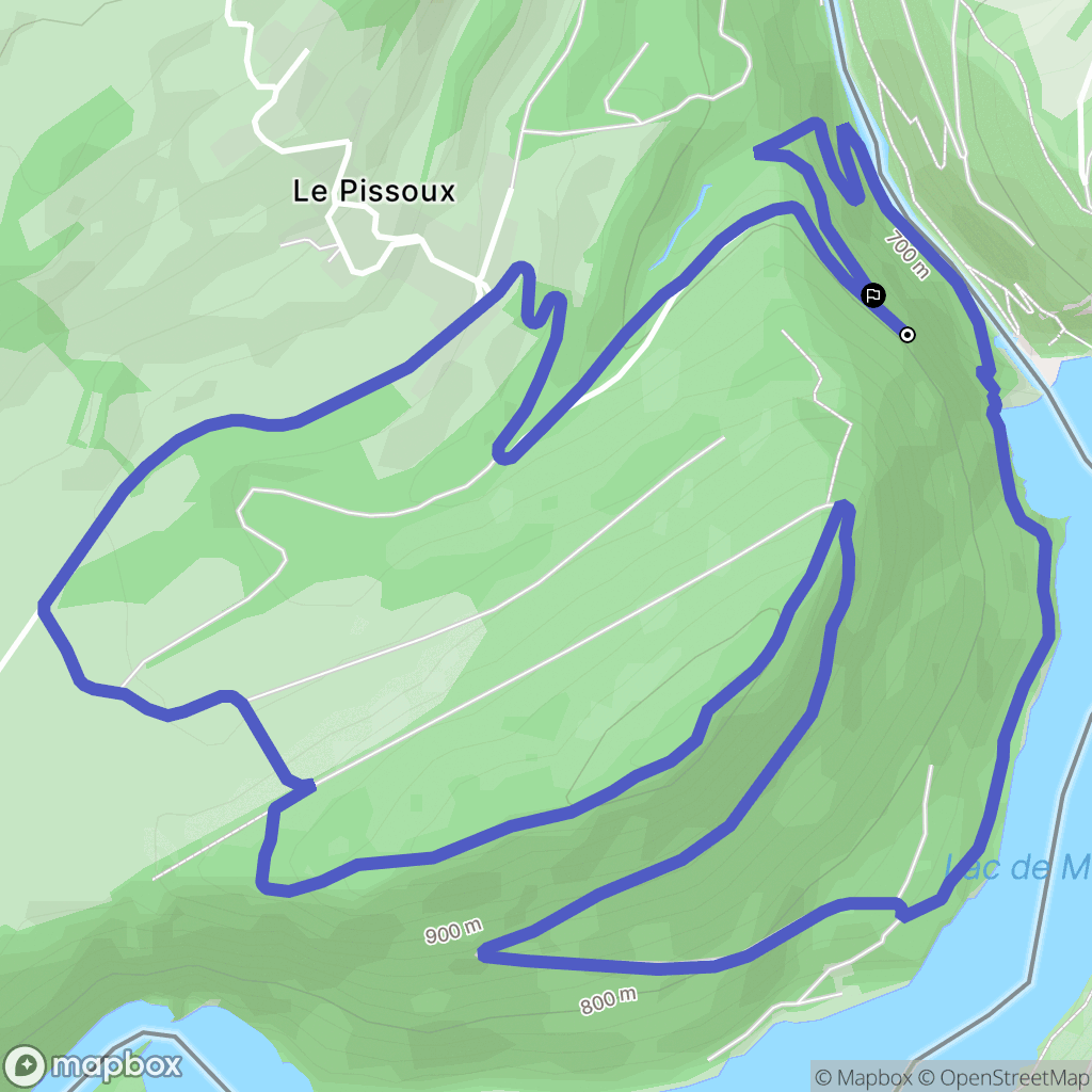 Villers-le-Lac : carte du parcours de randonnée - France