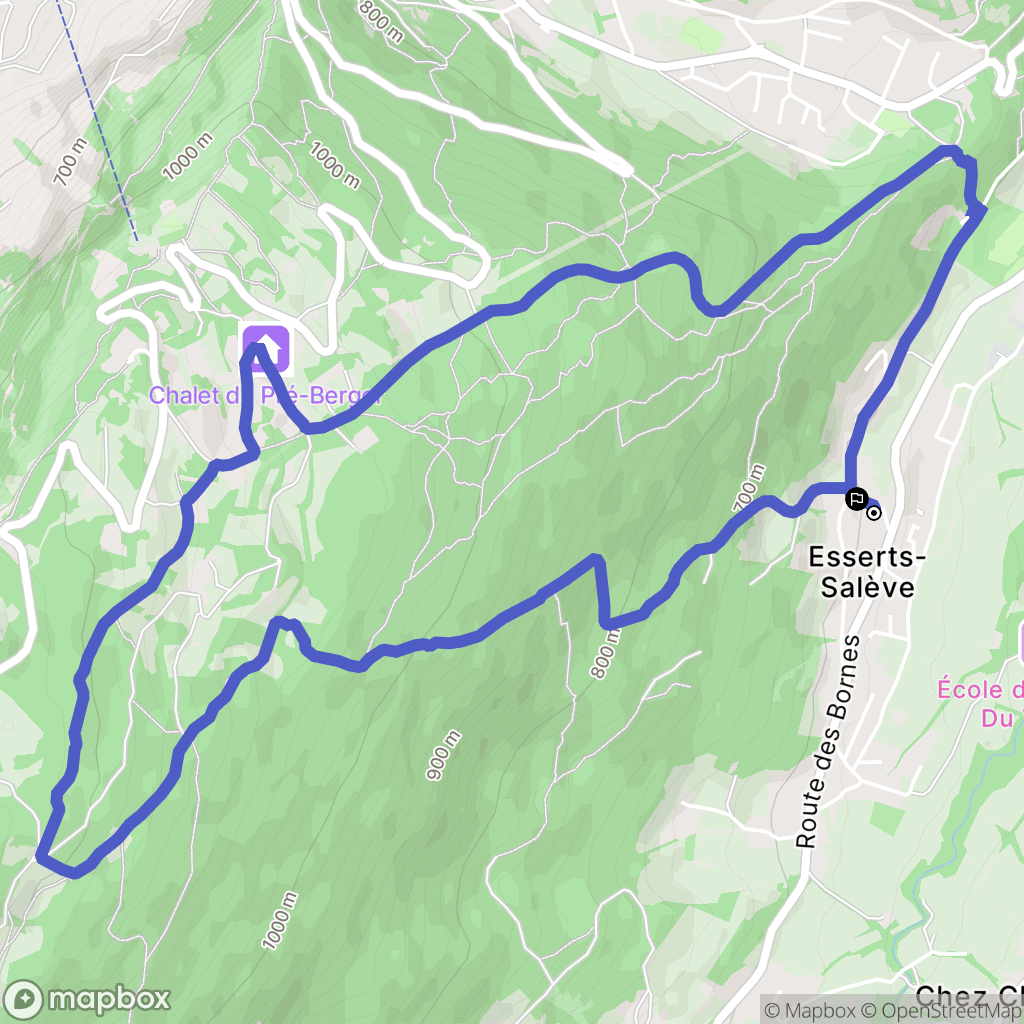 Monnetier-Mornex : carte du parcours de randonnée - France