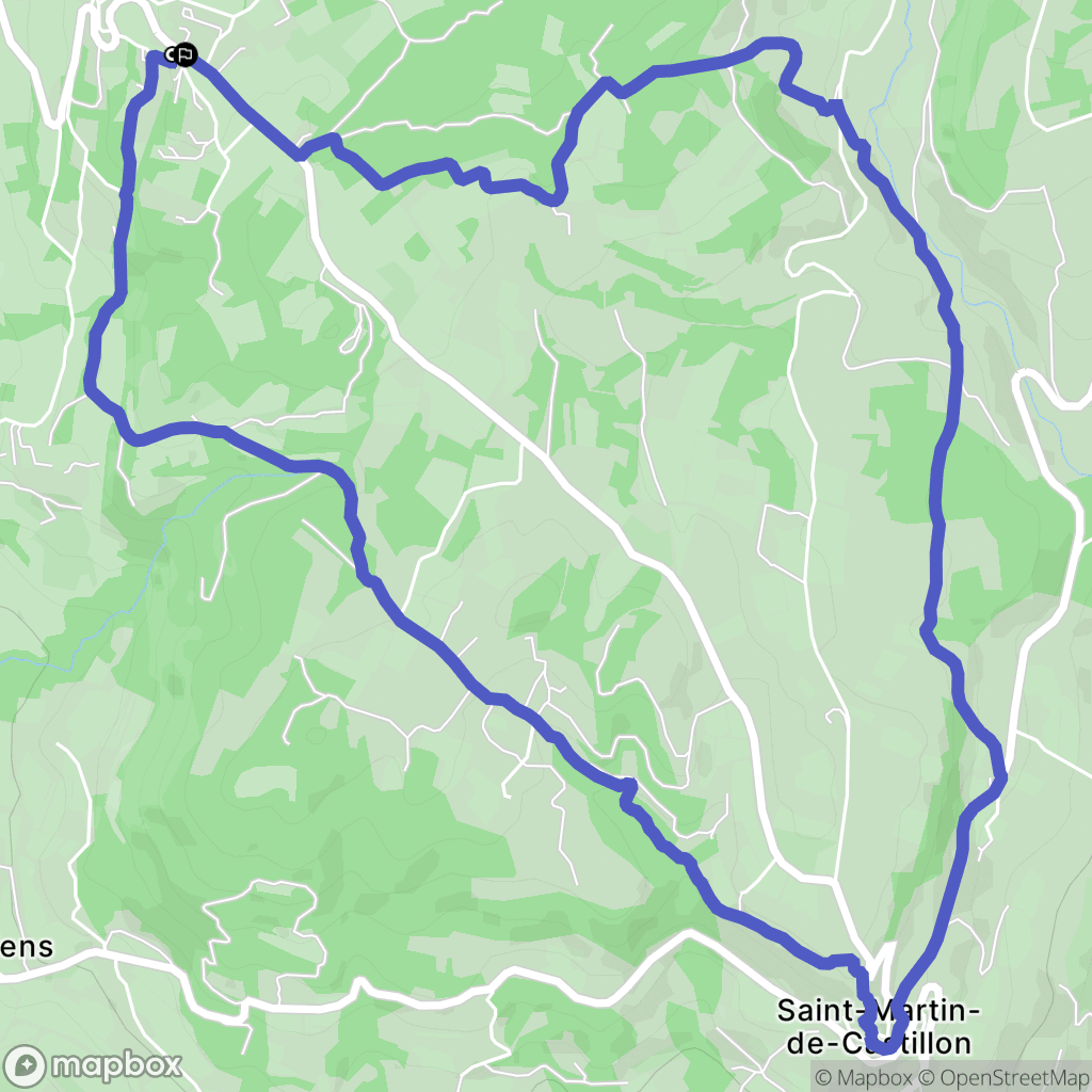 Caseneuve : carte du parcours de randonnée - France