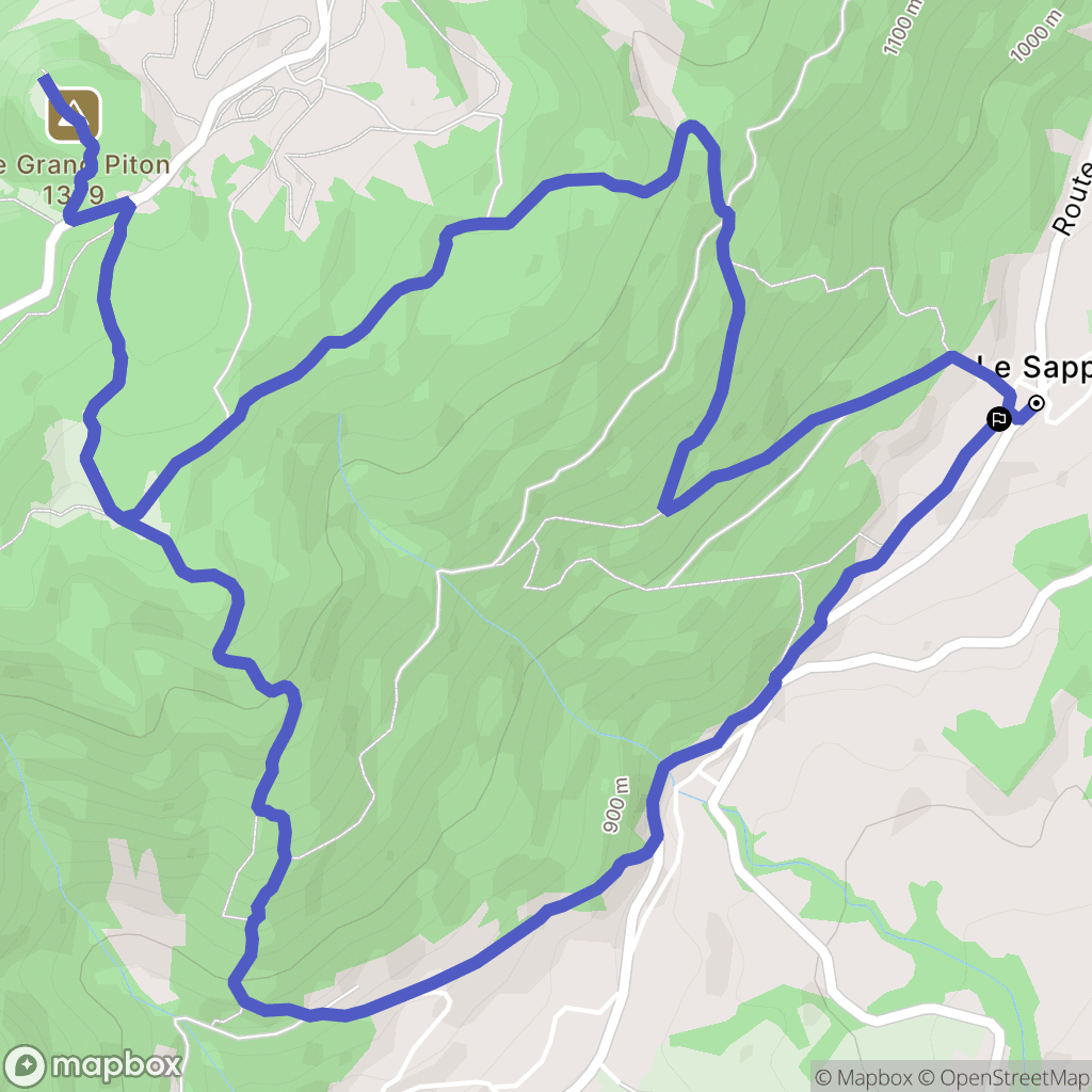 Le Sappey : carte du parcours de randonnée - France