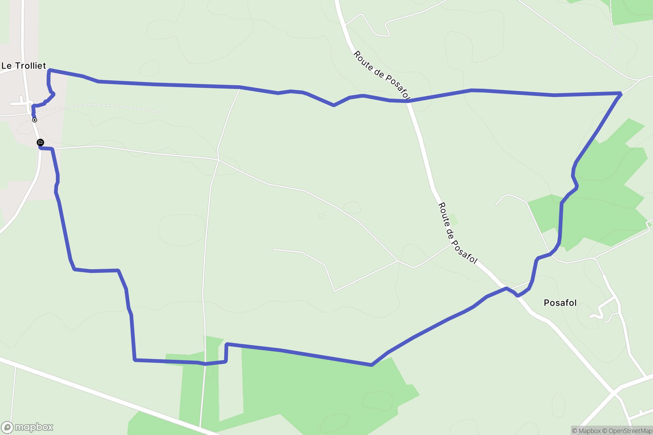 Sainte-Julie : carte du parcours de randonnée - France