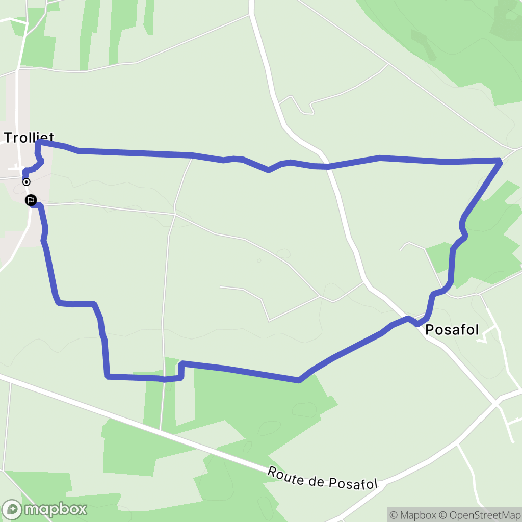 Sainte-Julie : carte du parcours de randonnée - France