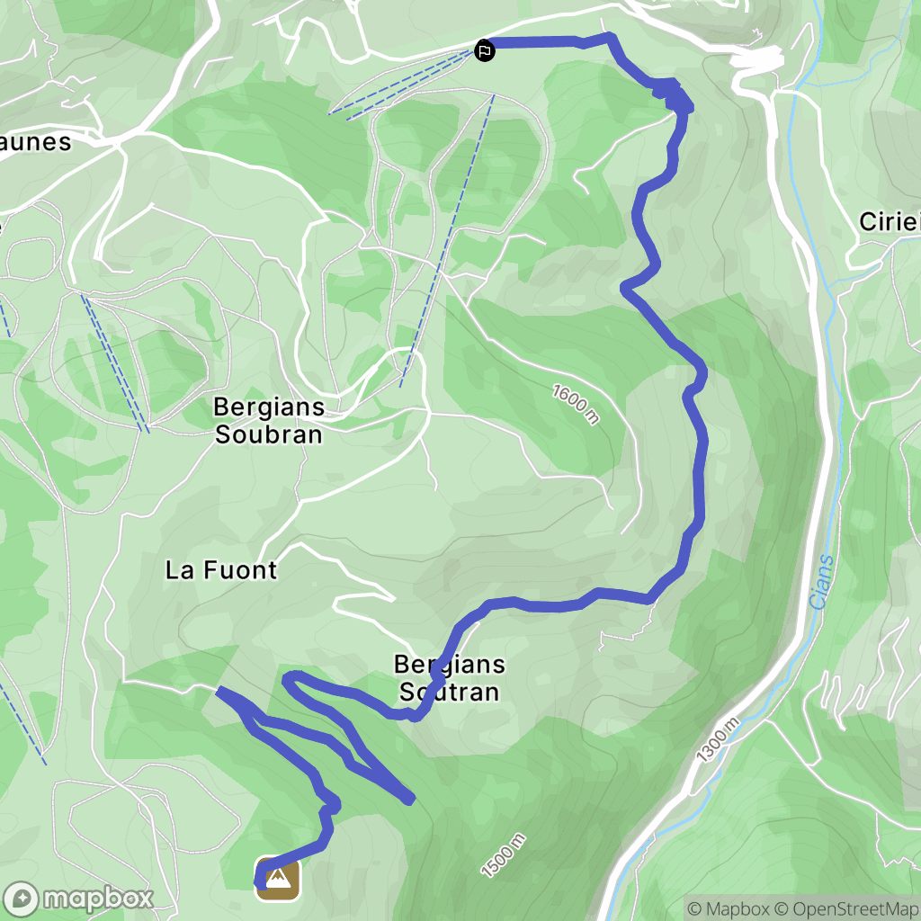 Beuil : carte du parcours de randonnée - France