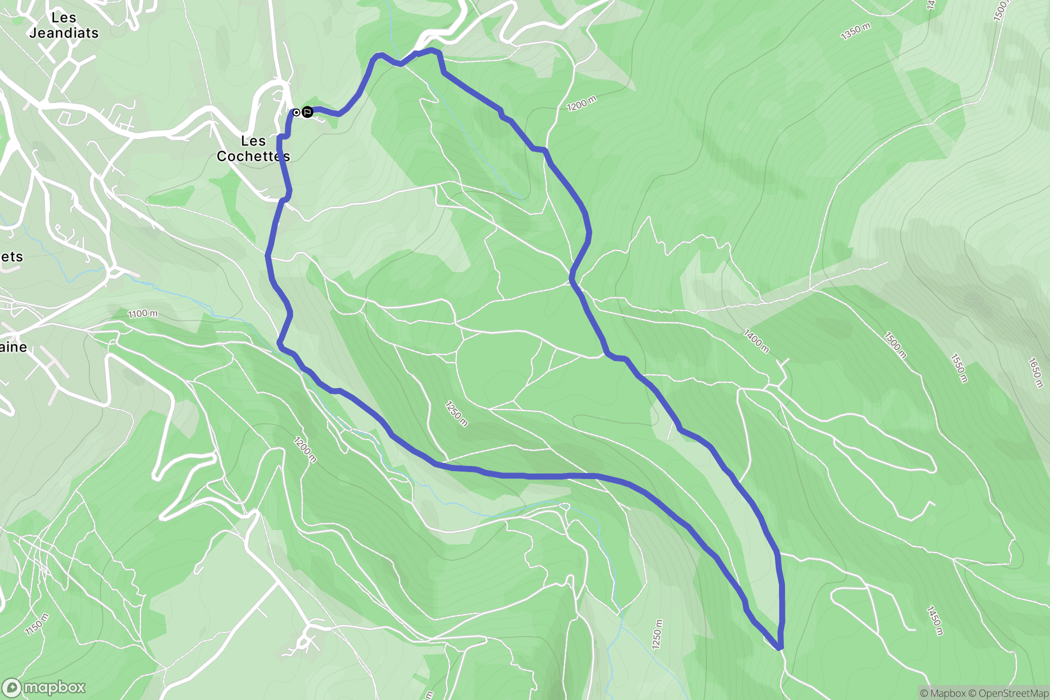 Villard de Lans : carte du parcours de randonnée - France