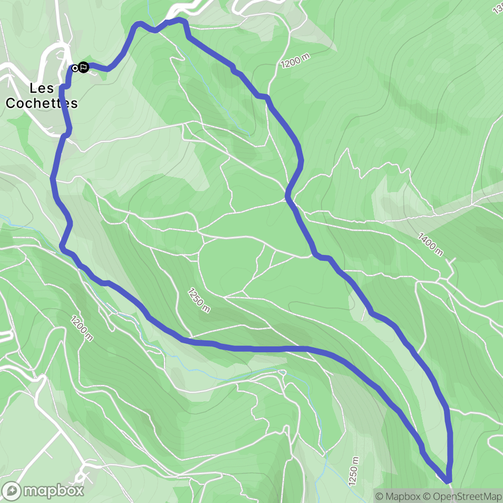 Villard de Lans : carte du parcours de randonnée - France