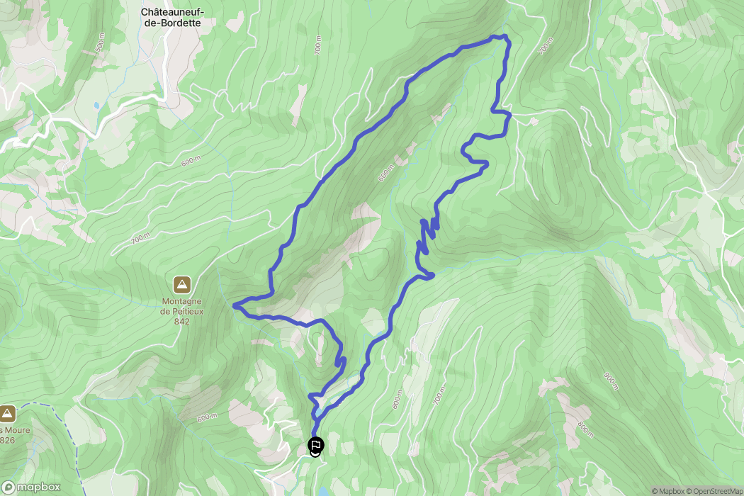 Bénivay-Ollon : carte du parcours de randonnée - France