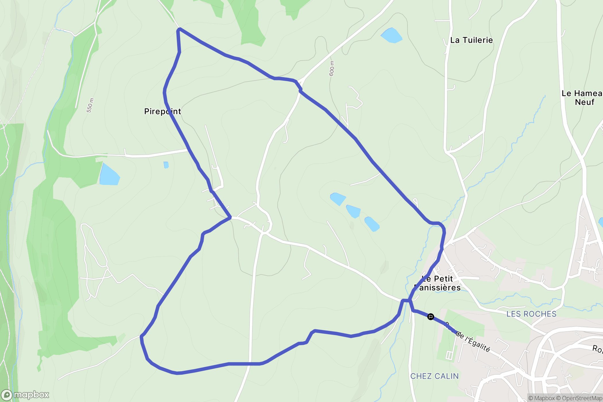 Panissières : carte du parcours de randonnée - France