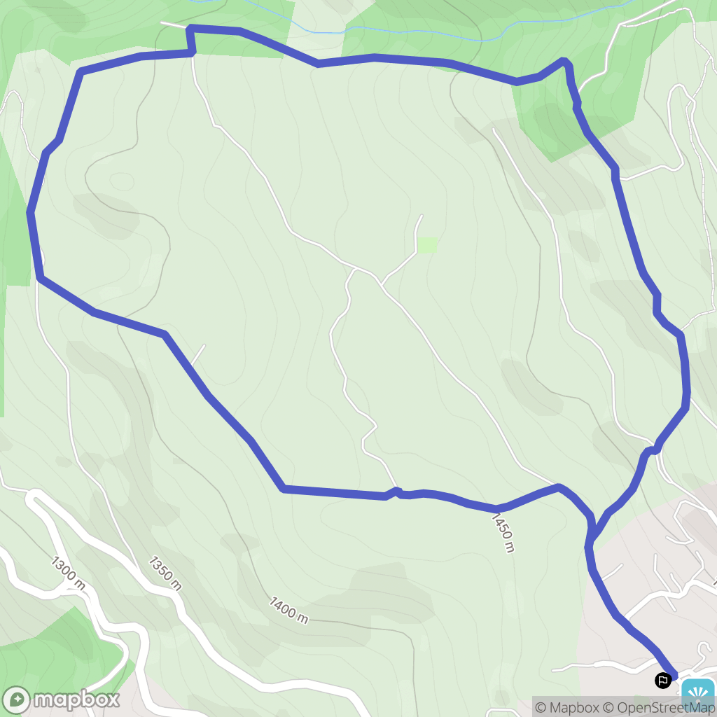 Les Orres : carte du parcours de randonnée - France