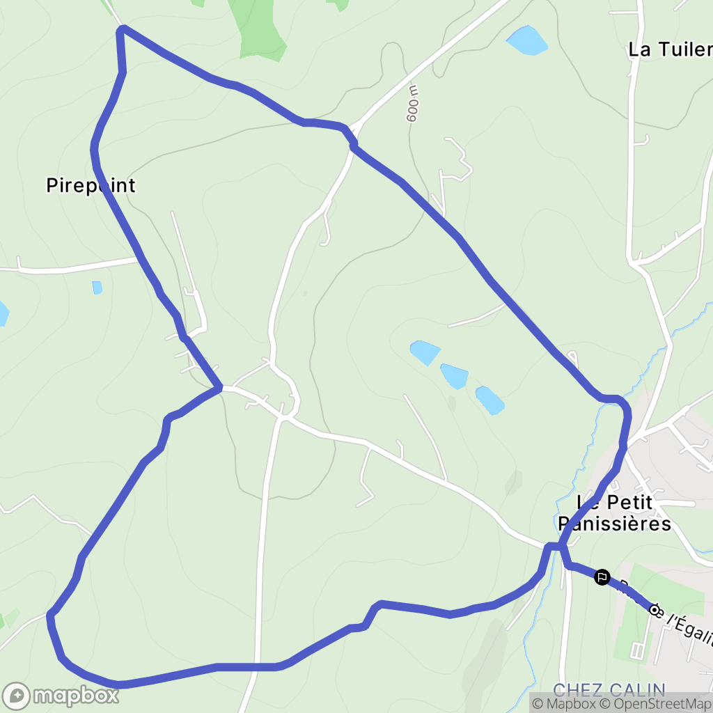 Panissières : carte du parcours de randonnée - France