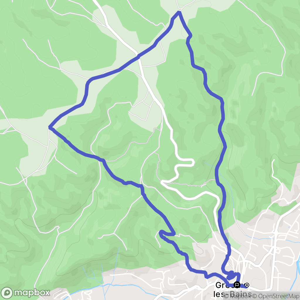 Gréoux-les-Bains : carte du parcours de randonnée - France