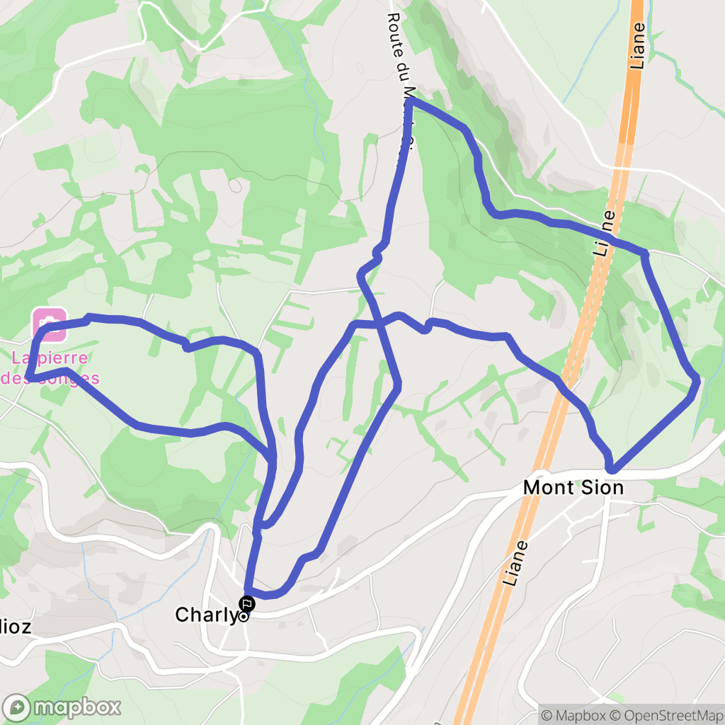Andilly : carte du parcours de randonnée - France
