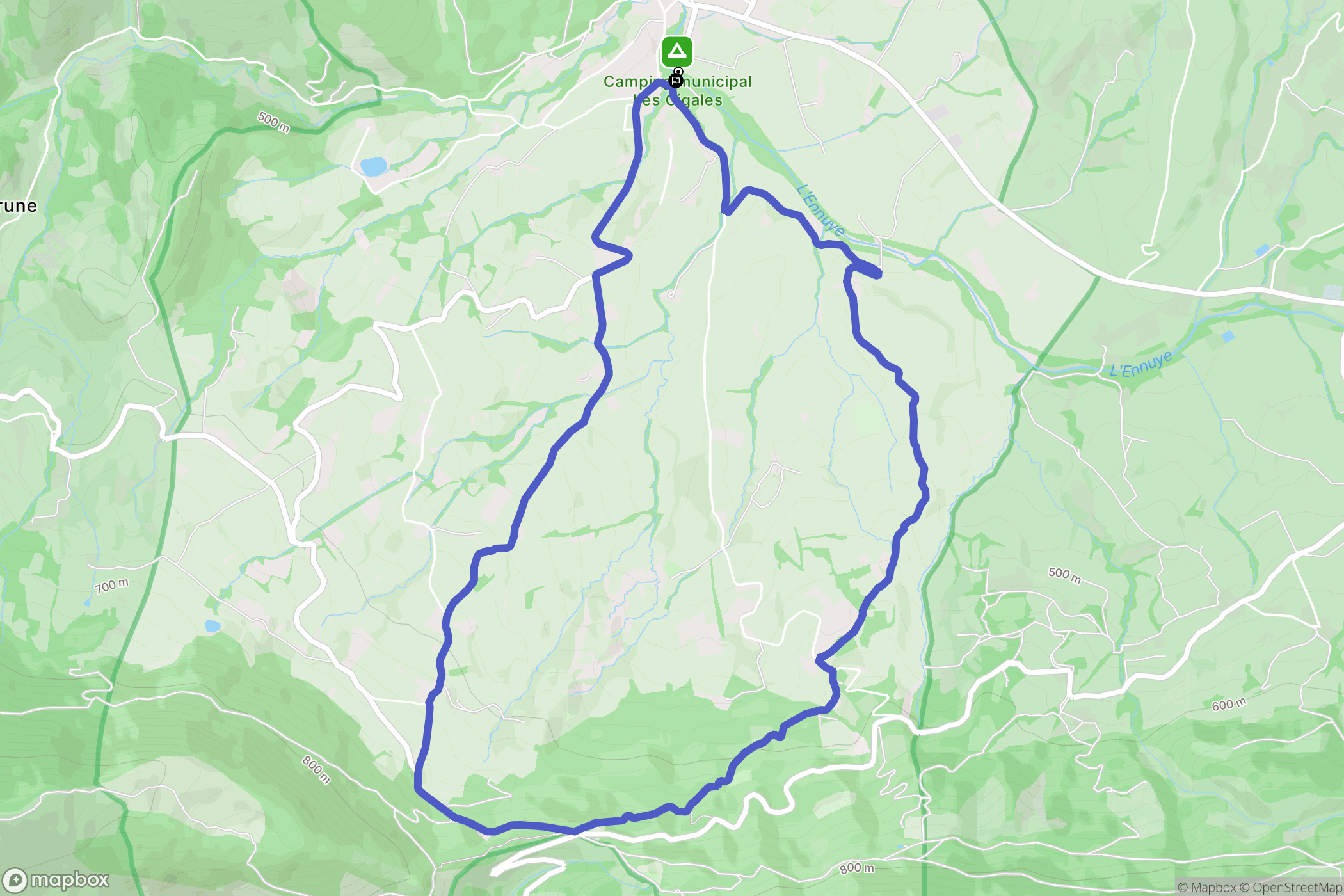Sainte-Jalle : carte du parcours de randonnée - France