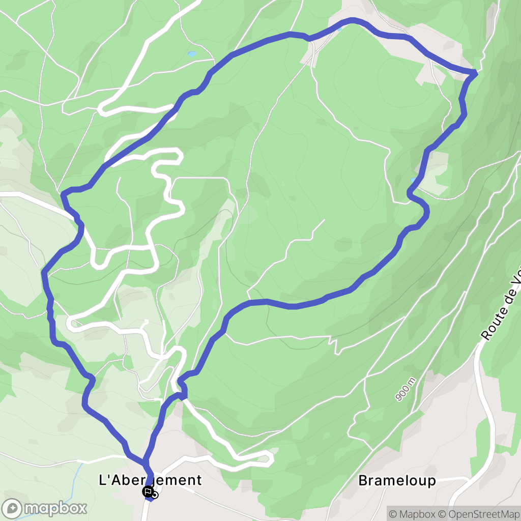 Cruseilles : carte du parcours de randonnée - France