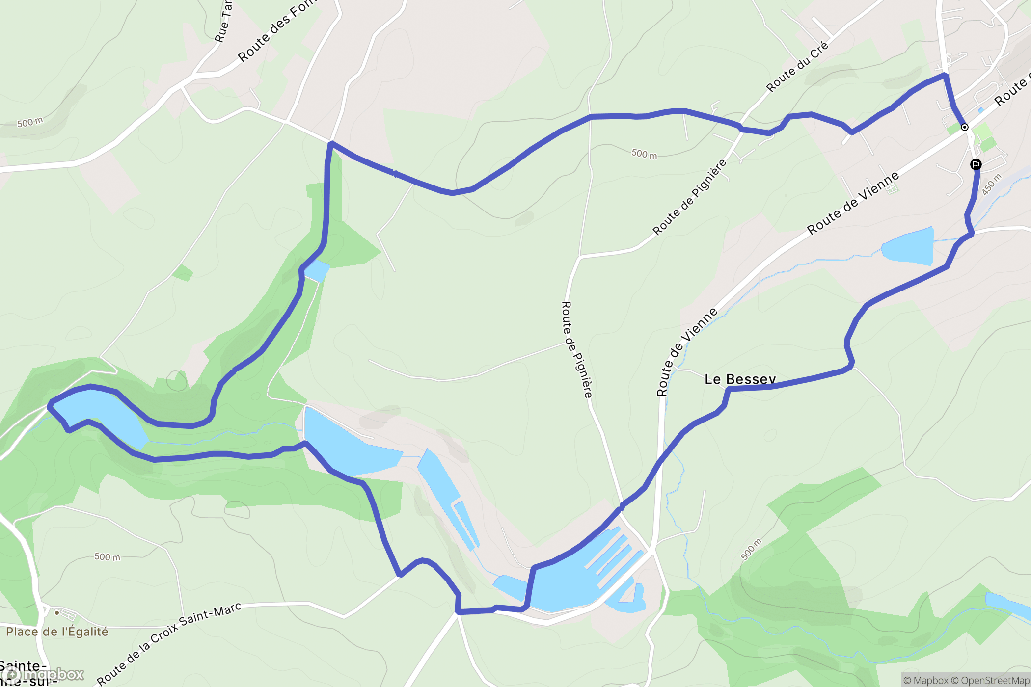 Tramolé : carte du parcours de randonnée - France