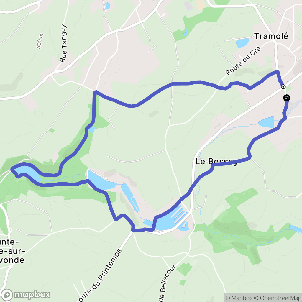 Tramolé : carte du parcours de randonnée - France