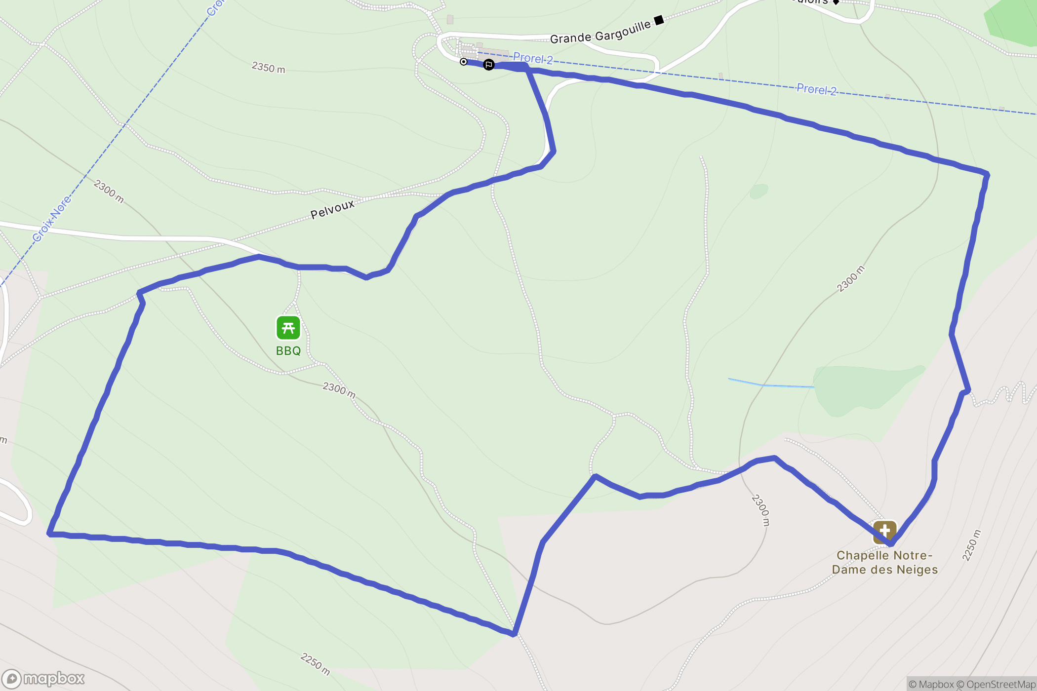 Puy-Saint-Pierre : carte du parcours de randonnée - France