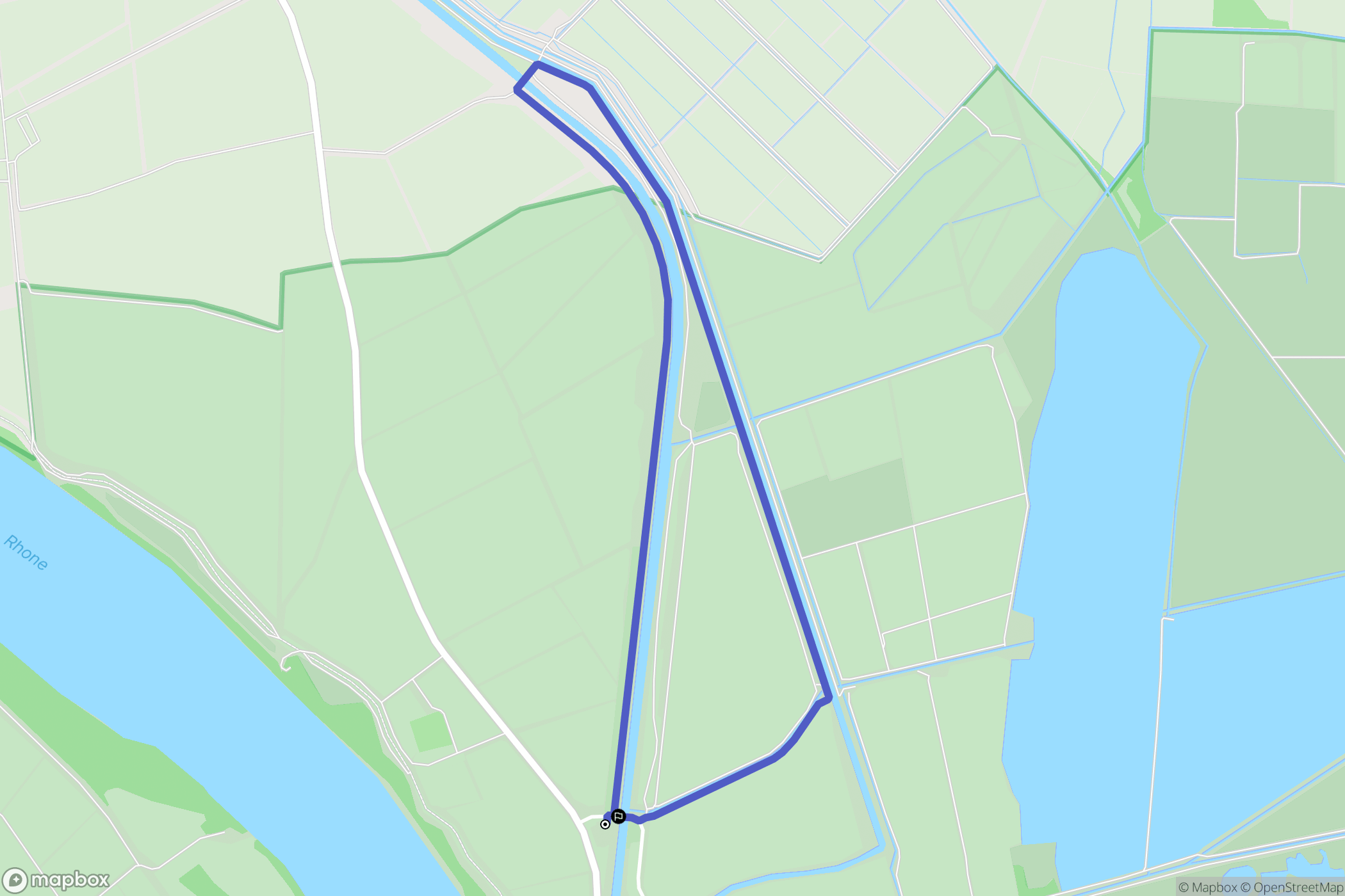 Arles : carte du parcours de randonnée - France