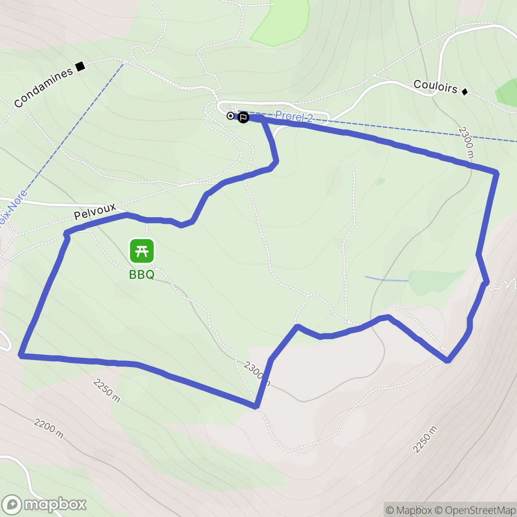Puy-Saint-Pierre : carte du parcours de randonnée - France