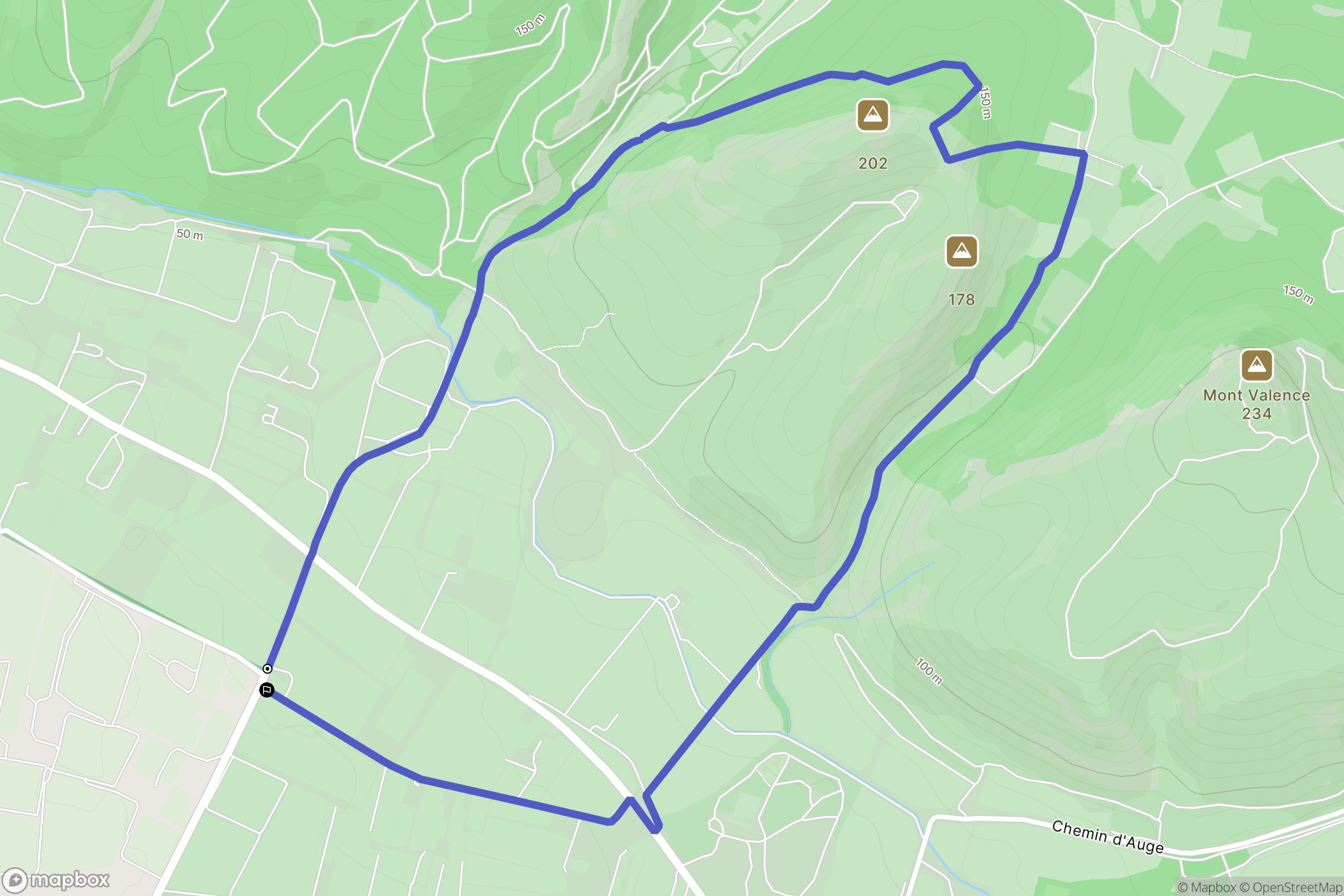 Fontvieille : carte du parcours de randonnée - France