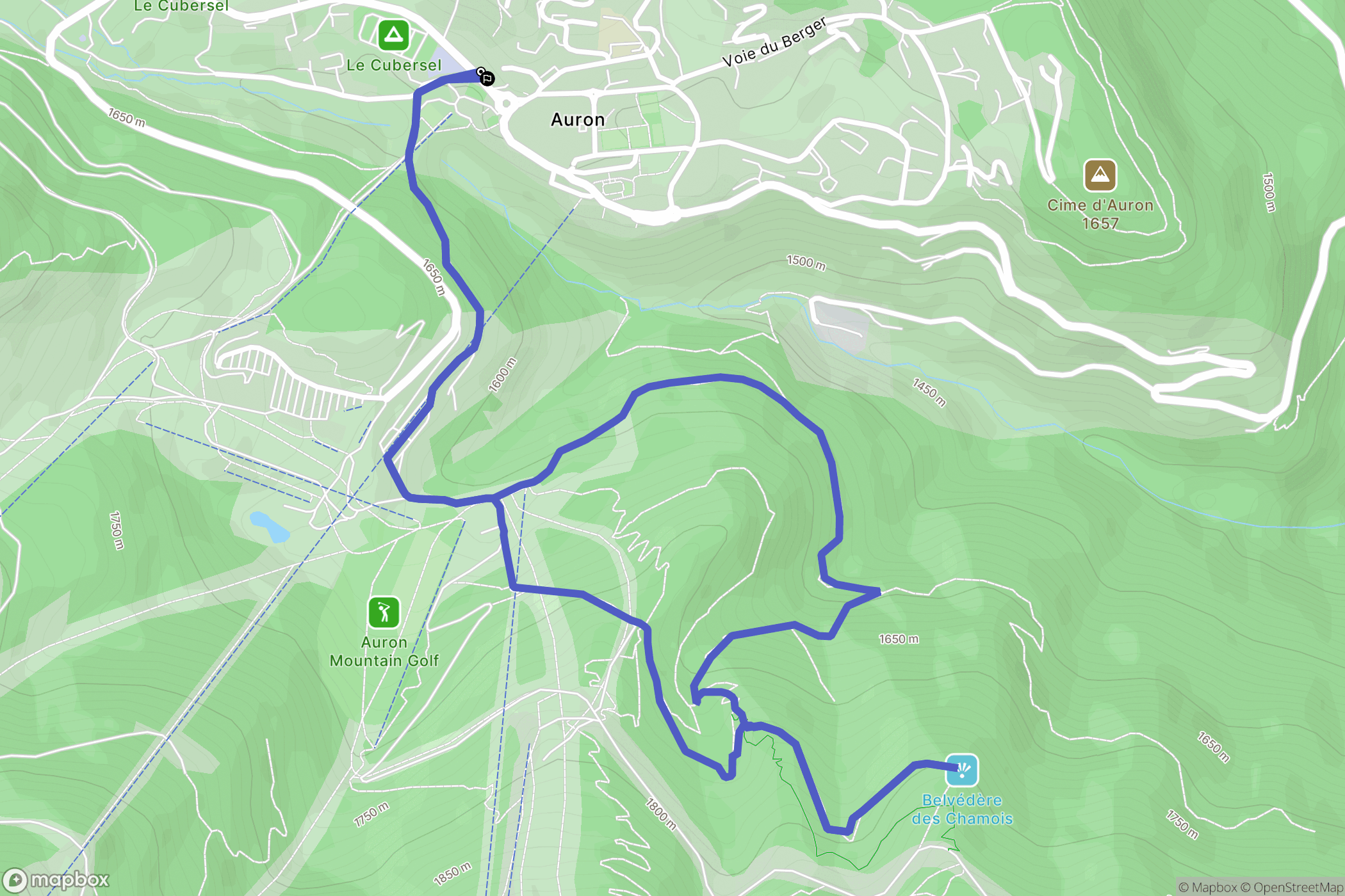 Saint-Étienne-de-Tinée : carte du parcours de randonnée - France
