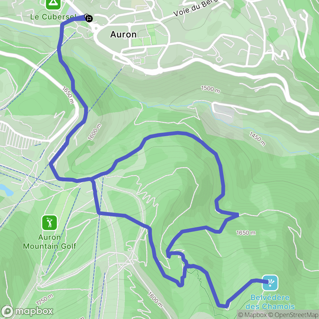 Saint-Étienne-de-Tinée : carte du parcours de randonnée - France