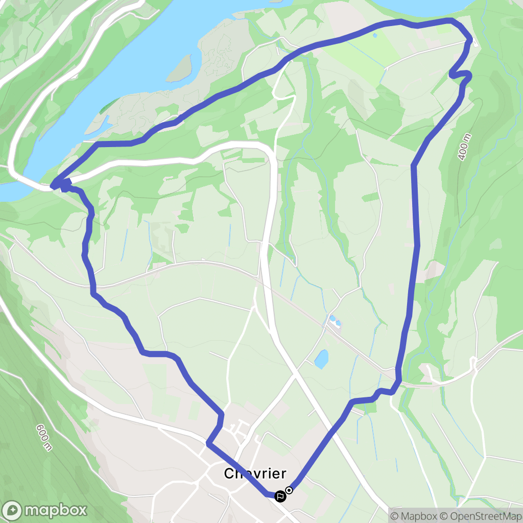 Chevrier : carte du parcours de randonnée - France
