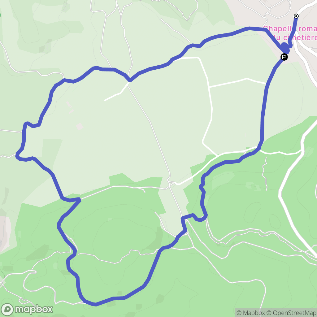 Vernègues : carte du parcours de randonnée - France