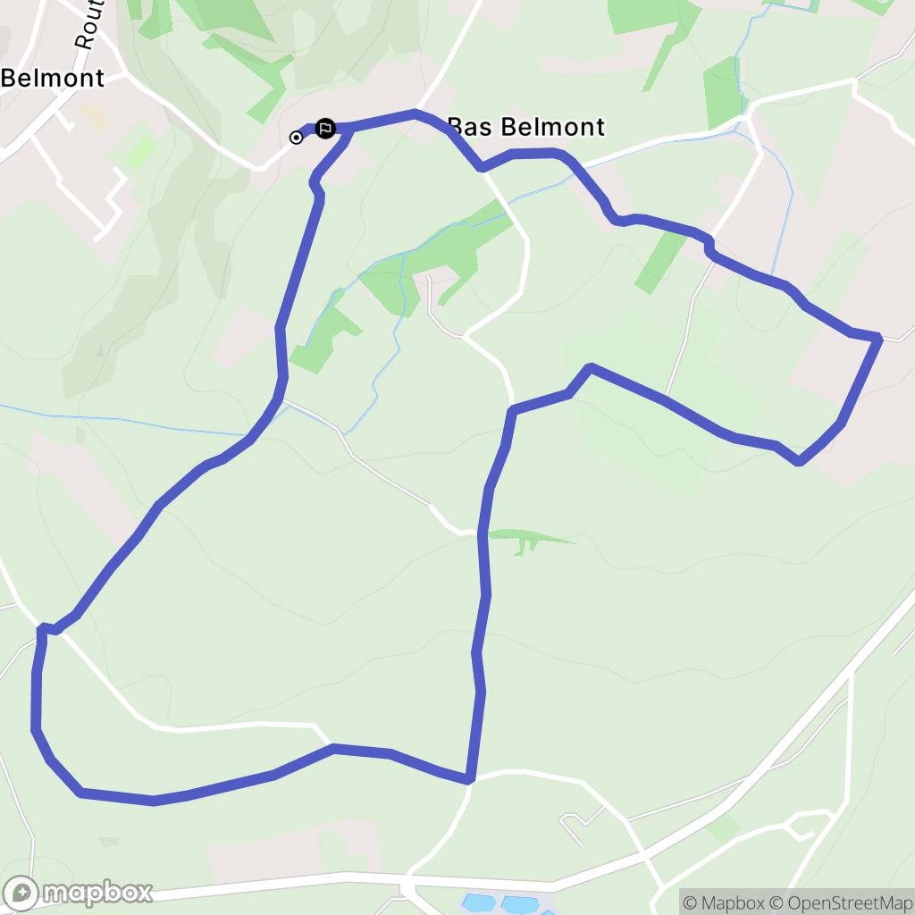Belmont : carte du parcours de randonnée - France