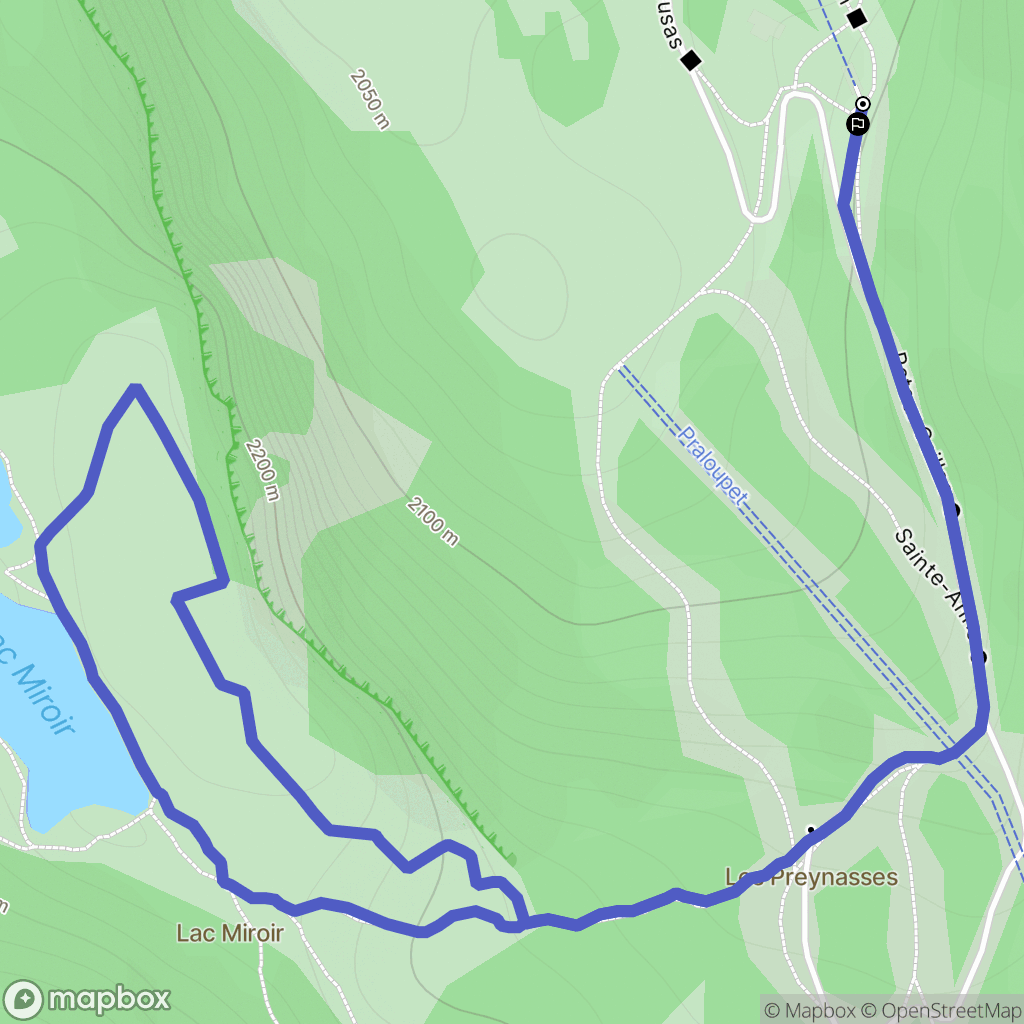 Ceillac : carte du parcours de randonnée - France