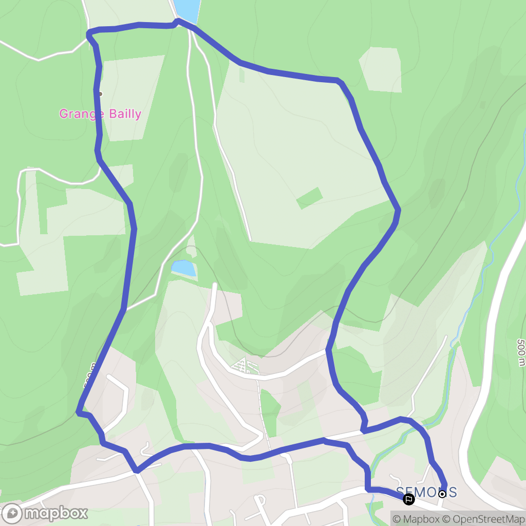 Porte-des-Bonnevaux : carte du parcours de randonnée - France