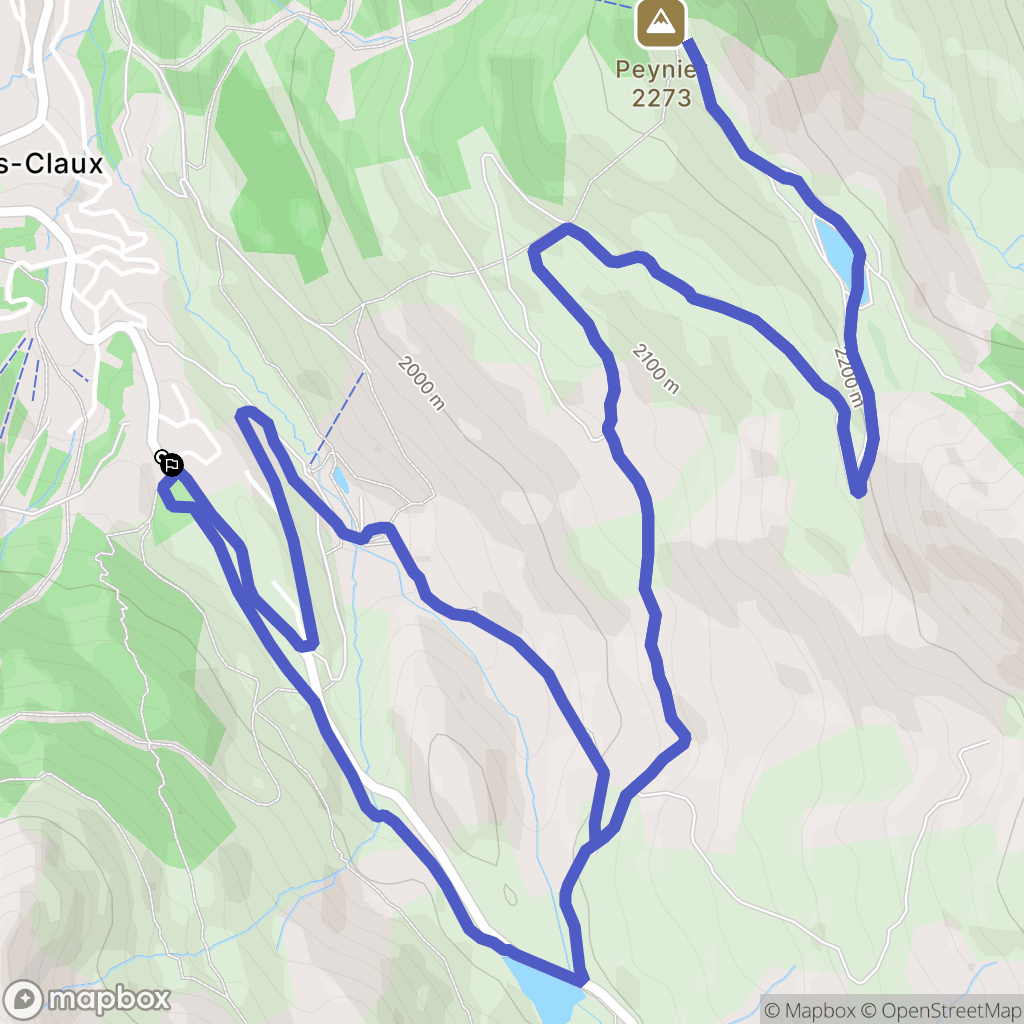 Vars : carte du parcours de randonnée - France