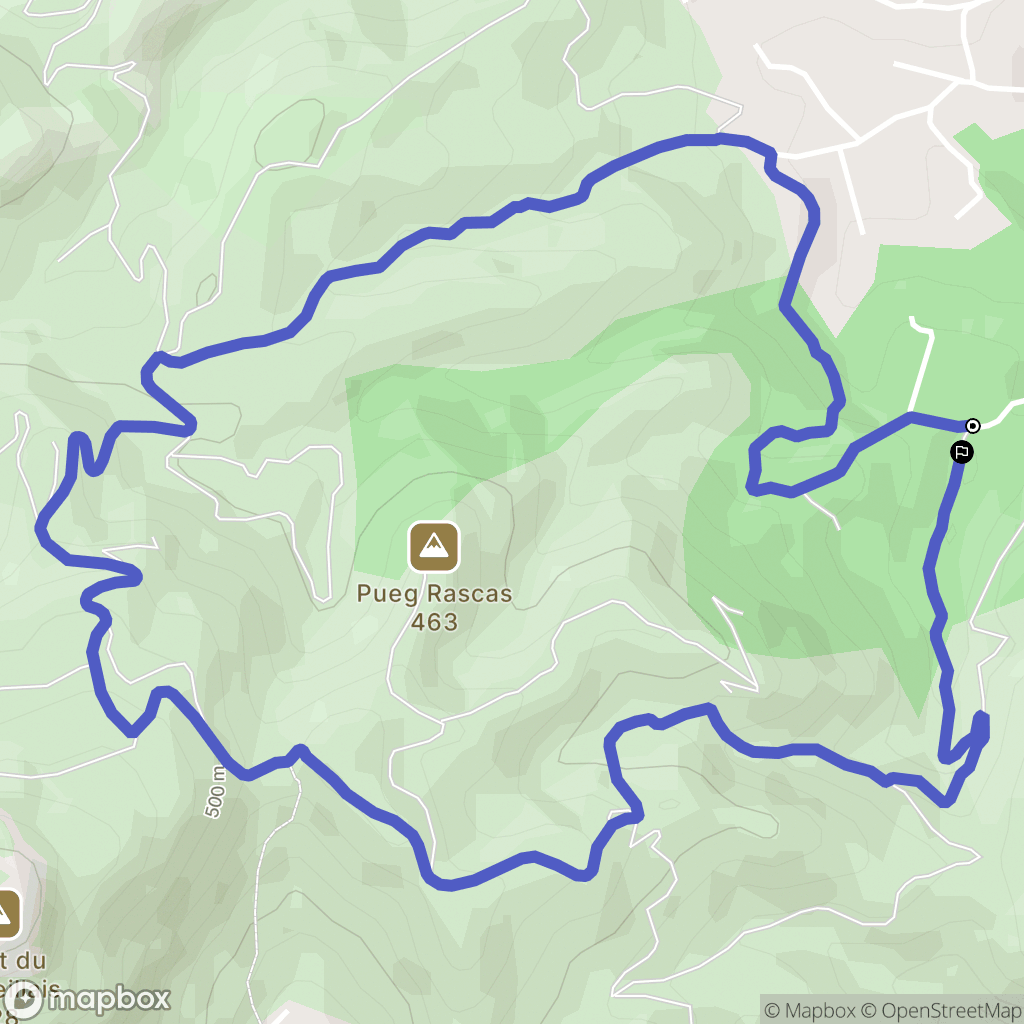 Roquevaire : carte du parcours de randonnée - France