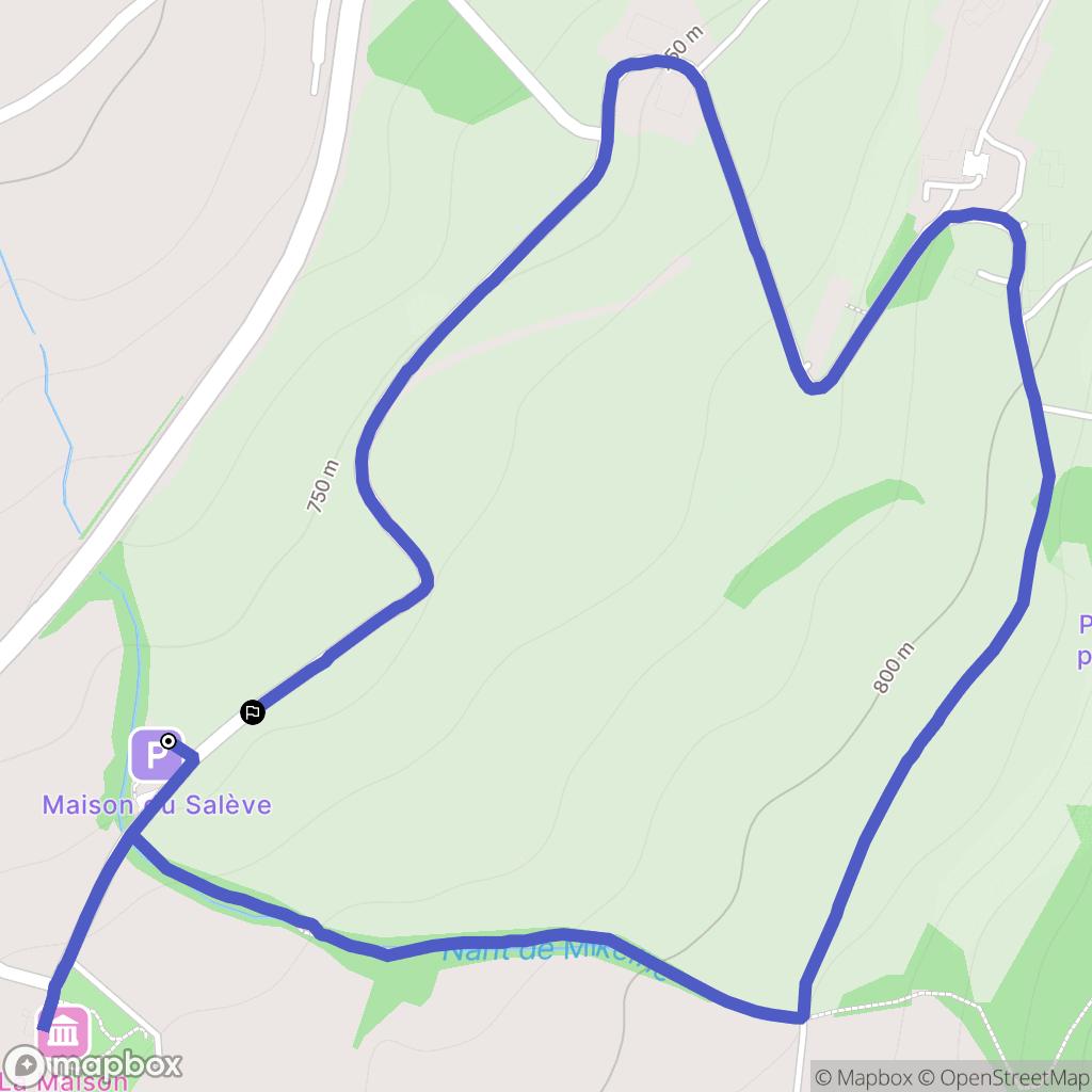 Présilly : carte du parcours de randonnée - France