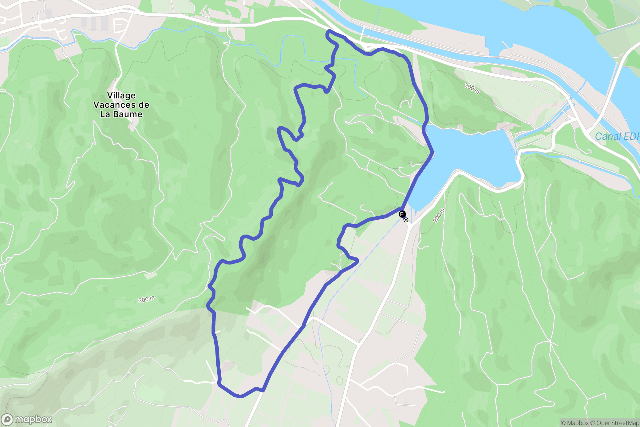 Rognes : carte du parcours de randonnée - France